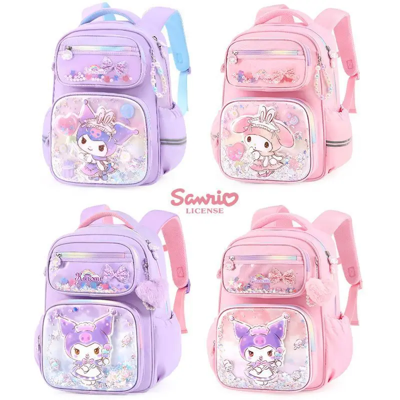 

Student Kuromi School Bag Grade 1-3-6 New My Melody Backpack Spine Protector Burden Reduction Cute Cinnamoroll School Supplies