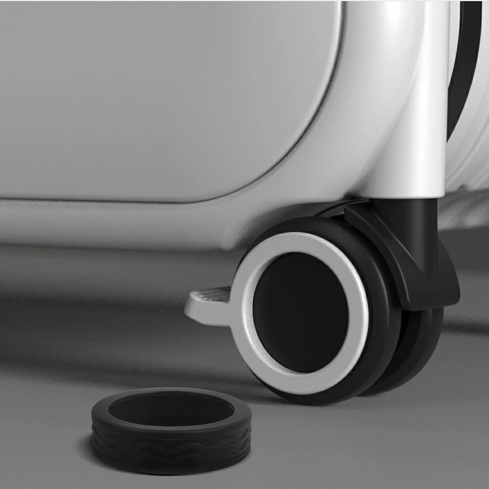 8Pcs Luggage Wheel Silicone Protective Covers Noise Reduction Smooth Rolling Stability Enhancement for Suitcase Travel