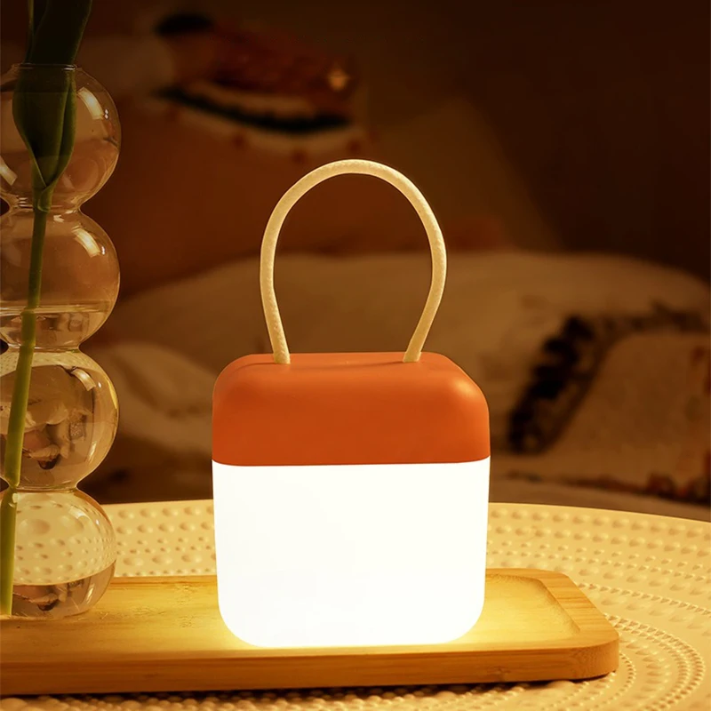 LED Night Lights Rechargeable Stepless 3-color Dimming Portable Handheld Light Kids Bedroom Lighting Bedhead Decor Night Lamp