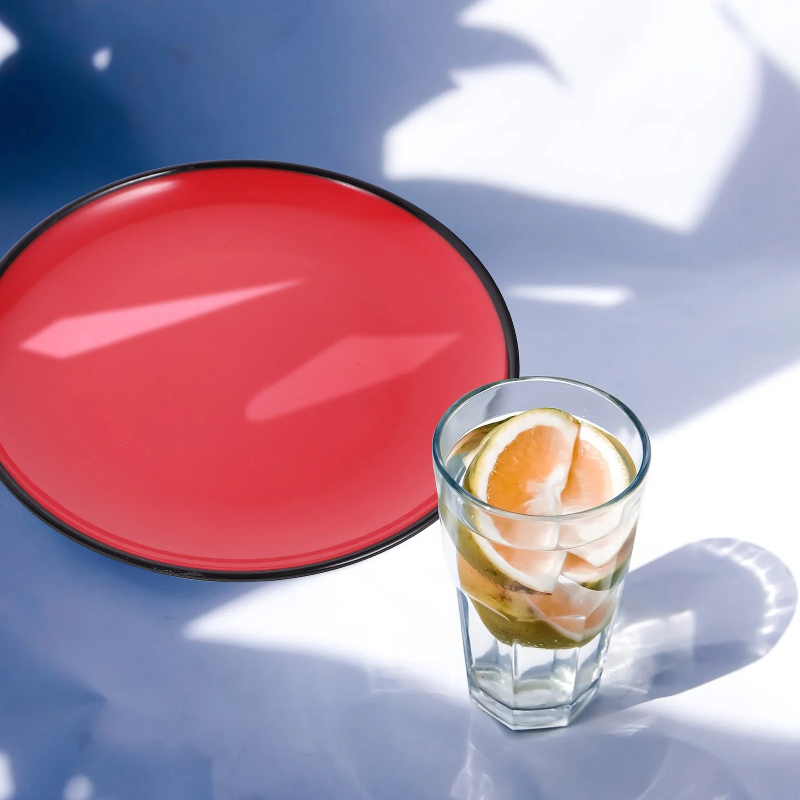 

4pcs Fruit Plate Round Serving Dish For Dessert Salad Snack Food Outdoor Picnic Dinner Kitchen Supply Dining Set Tableware