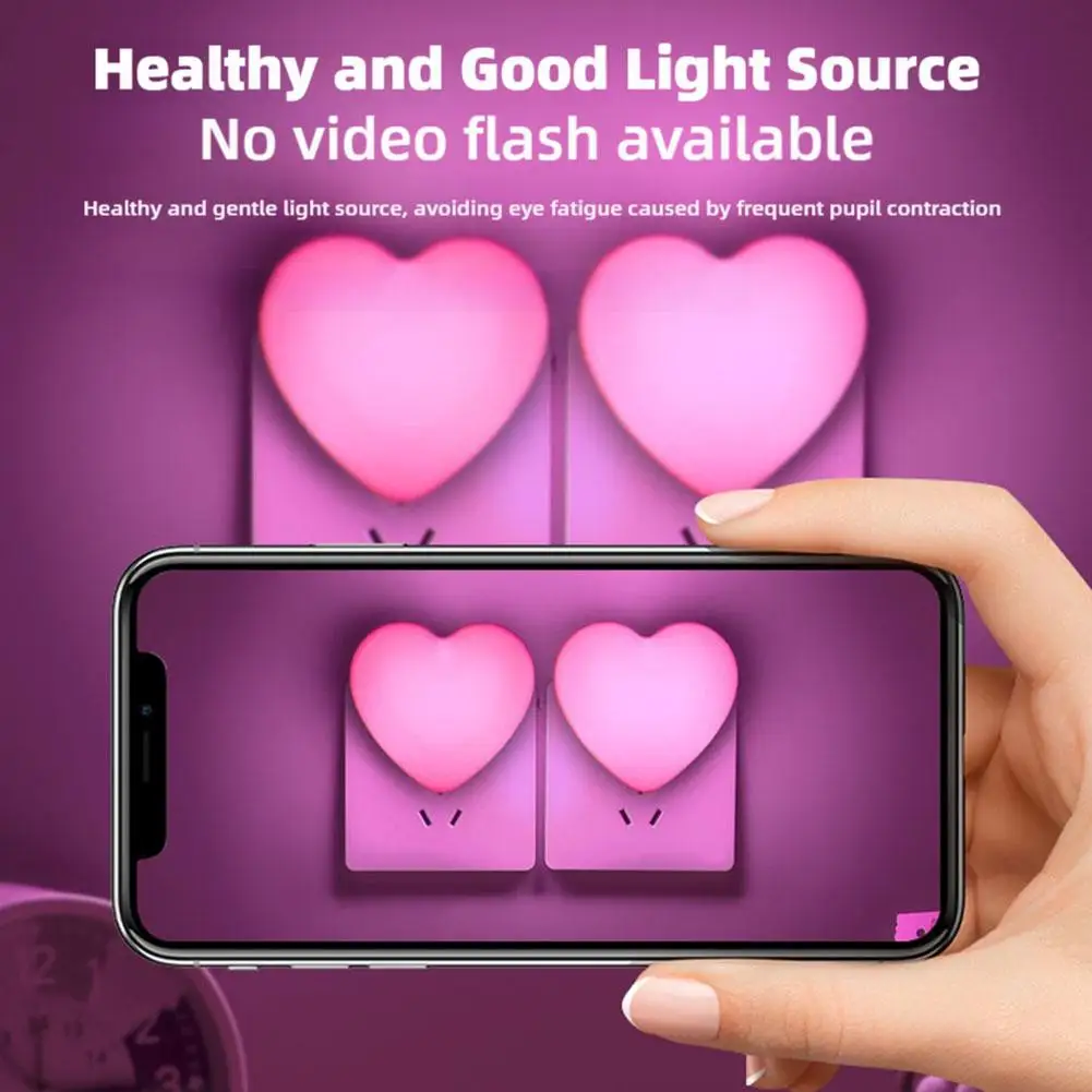 

Mini Heart Shape LED Night Light US Plug Light Sensor Night Lamp For Valentine's Day Room Bedroom Bedside Lamp Ambient Light