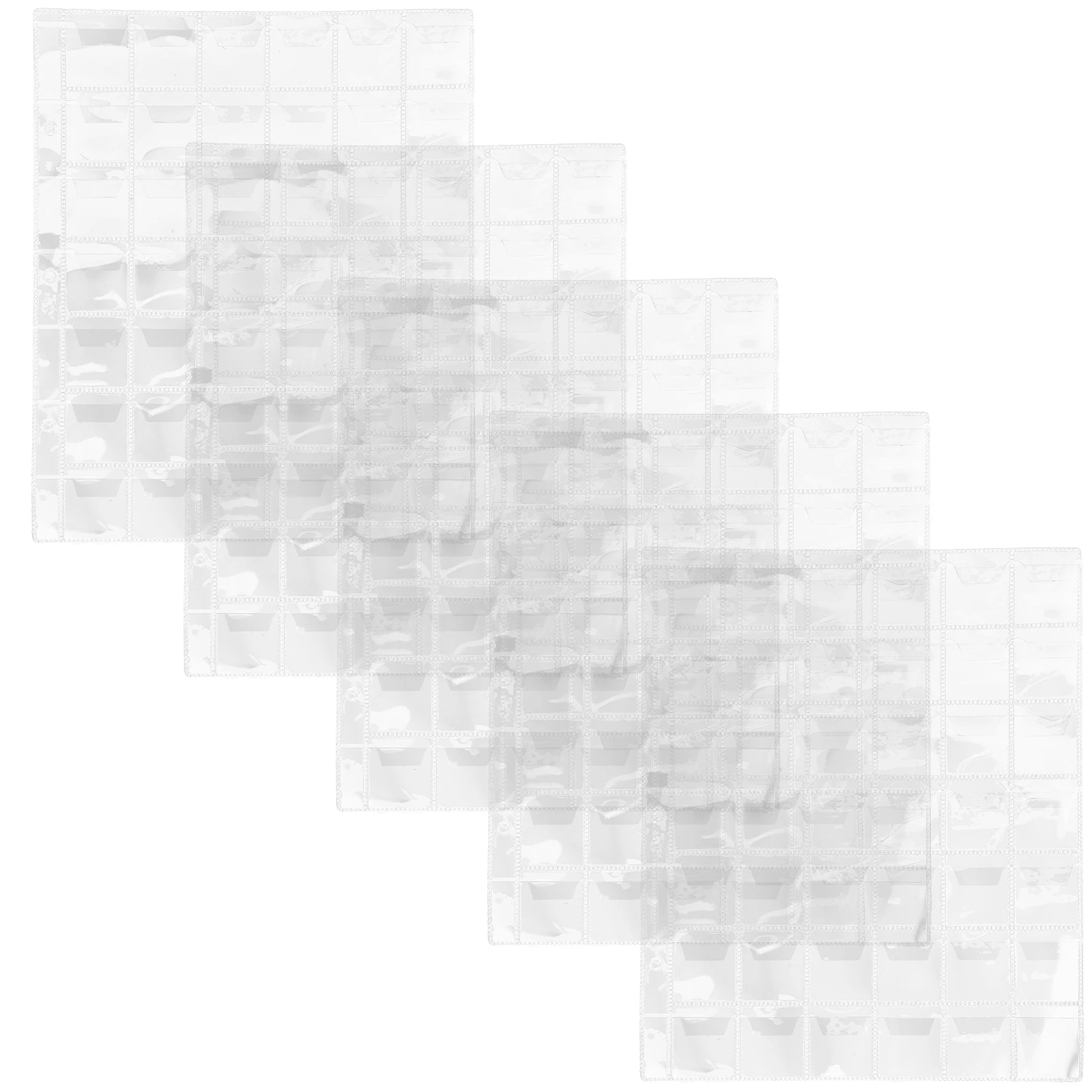 5pcs Transparent Album 42 Pockets Memory Coin Collection Holder Book For Photos Banknotes Protector Lightweight Easy Carry