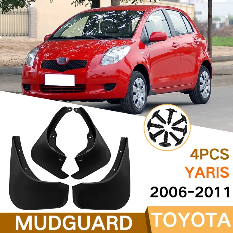 For Toyota Yaris 2006-2011 fender leather auto parts mud flaps fender flares car accessories 4runner accessories