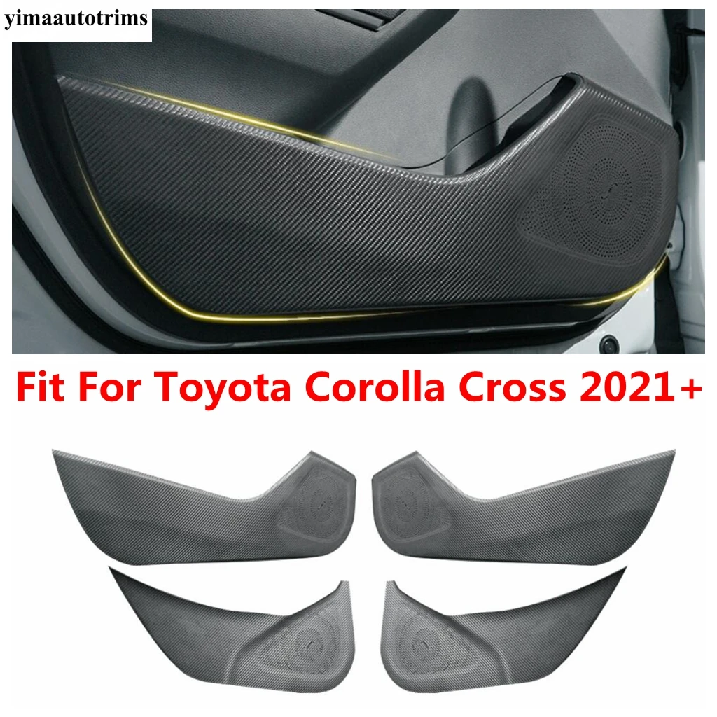 

Car Inner Side Door Anti-kick Film Protection Carbon Fiber Style Stickers Accessories For Toyota Corolla Cross XG10 2021 - 2024