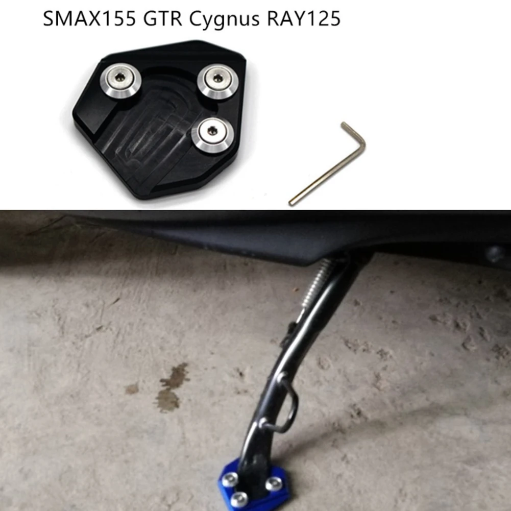 Motorcycle Kickstand Foot Side Stand Extension Pad Support Plate for Yamaha SMAX155 SMAX 155 CYGNUS GTR RAY125