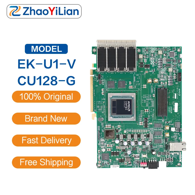 For EK-U1-VCU128-G Xilinx VCU128 Virtex UltraScale FPGA Dev Kit XCVU128 58Gbps GTH Dual FMC+ QSFP28 Radar SDR Board
