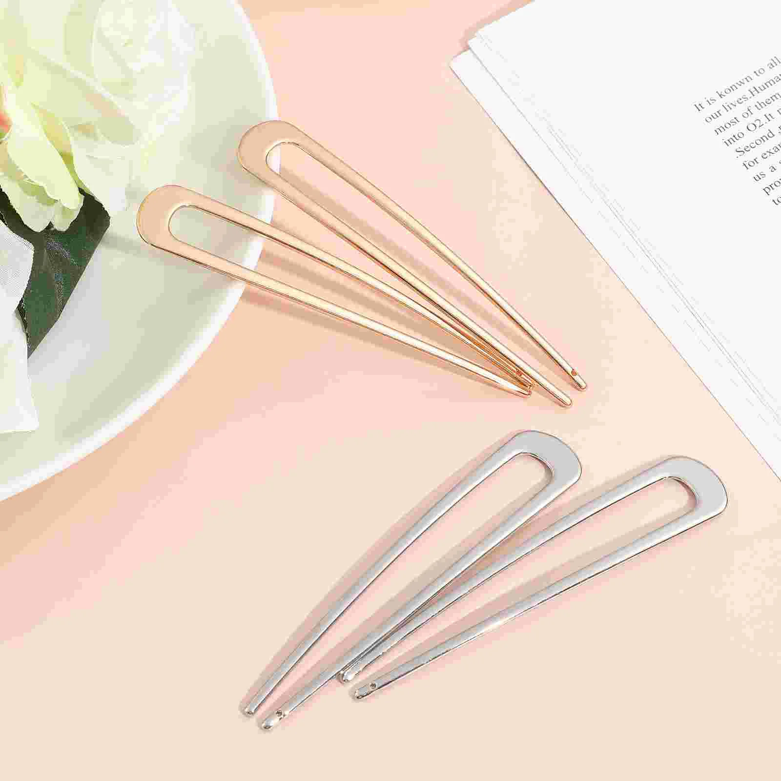 

4 Pcs Hair Clips Sticks Headgear Stylish Accessories Forks Women Bridal Weddings