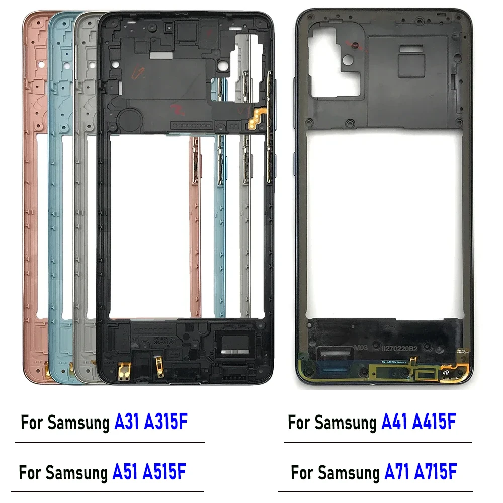 

Новинка для Samsung A31 A315F A41 A415F A51 A515F A71 A715F средняя рамка Корпус для телефона средняя пластина запасные части