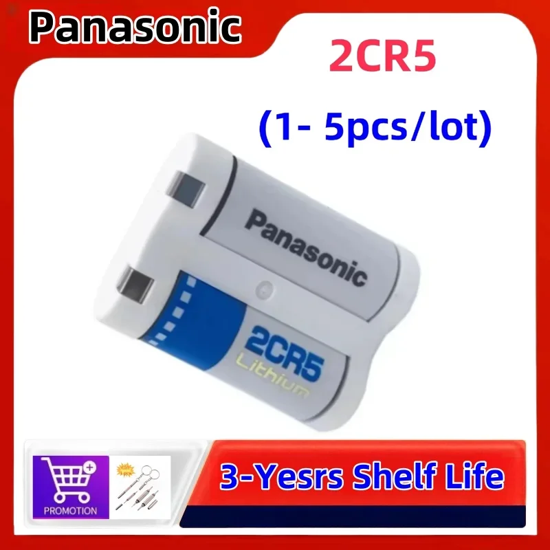 1-5pcs Panasonic Original 2CR5 Lithium Battery 6V Camera 2CR5 Suitable for Canon EOS5 50 55 650 10QD Minolta 303si Film