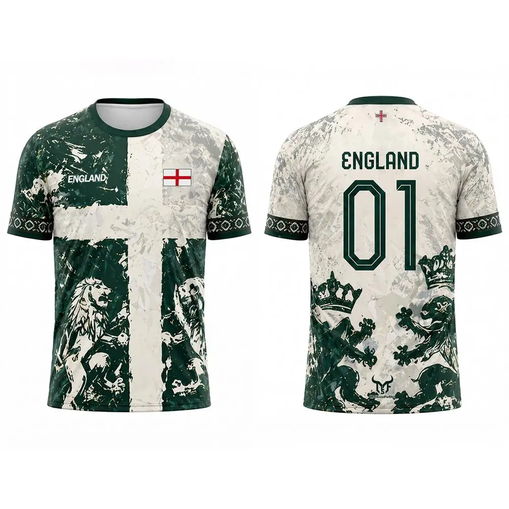New England Flag Print Football Jersey Summer Casual Breathable Short Sleeve Tops Men's Stadium Sports Training Football T-shirt