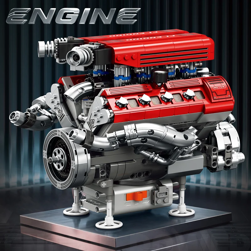 

Гоночный автомобиль Formula V8 Двигатель MOC Спортивный автомобиль Модель строительного блока Сборка высокой сложности Технология Серия машин Игрушка в подарок