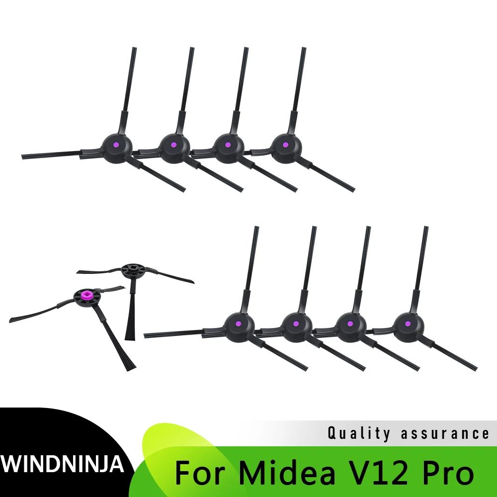 Substituição de escova lateral para midea v12 pro, acessórios de vácuo, peças de reposição para limpeza doméstica