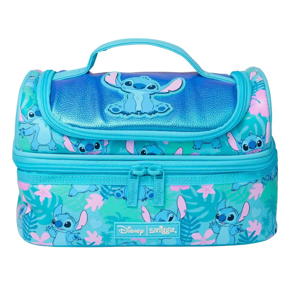 MINISO Smiggle School Bags Stitch Backpack Blue Cartoon Children School Bag Lunch Bag Water Bottle Student Gift - AliExpress 