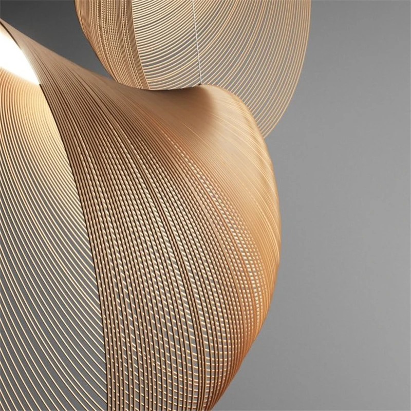 الشمال الحديثة قناديل خشبية تصميم الحد الأدنى شخصية قلادة أضواء المعيشة غرفة الطعام مقهى ديكور غرفة نوم مصباح