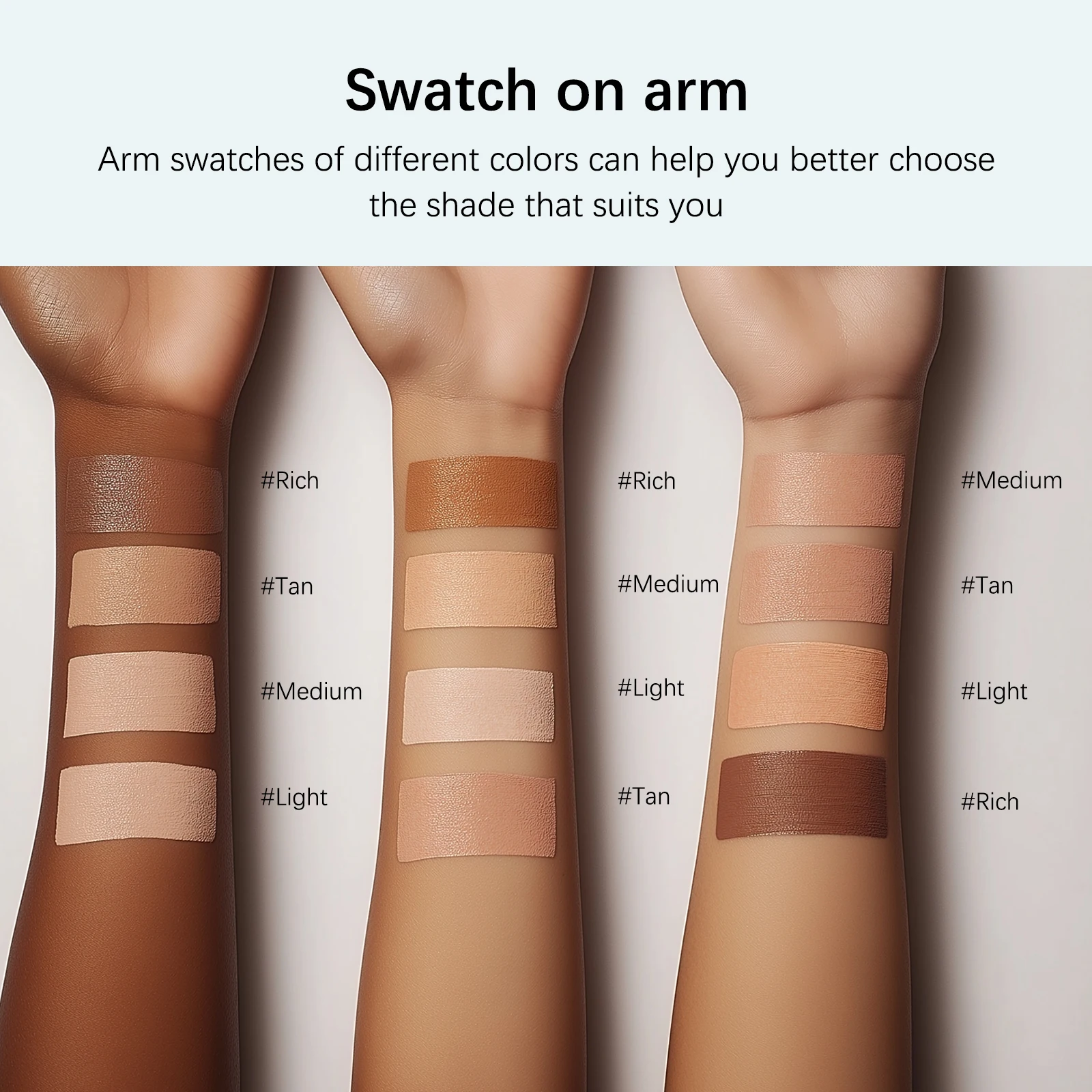 GROEI 3-in-1 100 ml Perfect Cream Light/Medium/Tan/Rich, Korrektor für Gesicht und Körper, wasserfeste SPF30 BB-Flüssigkeit für alle Hauttypen