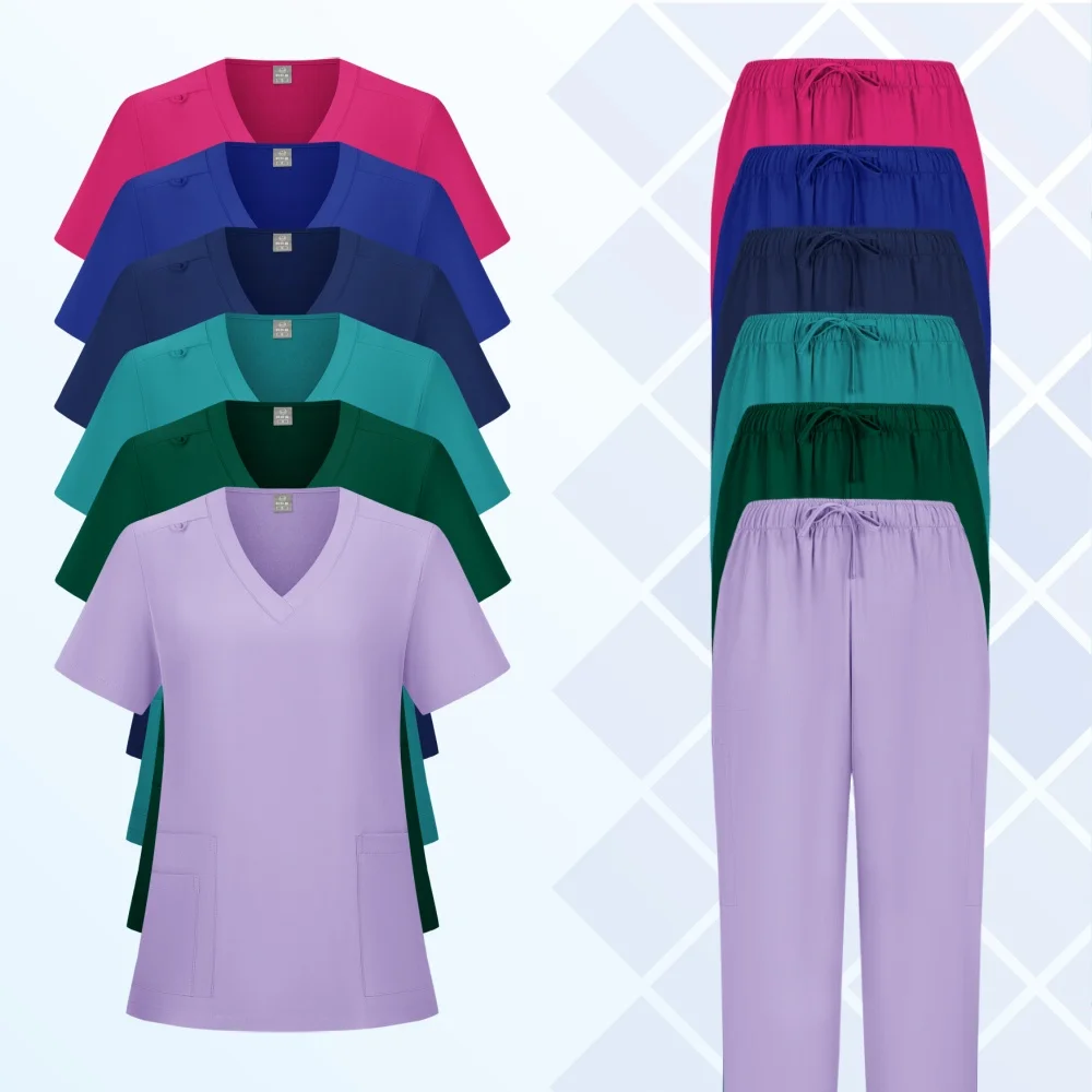 Vêtements médicaux unisexes pour médecin, robe chirurgicale, vêtements de travail médicaux, cosmétiques, combinaison élastique pour salle d'opération, ensembles de gommage pour soins infirmiers