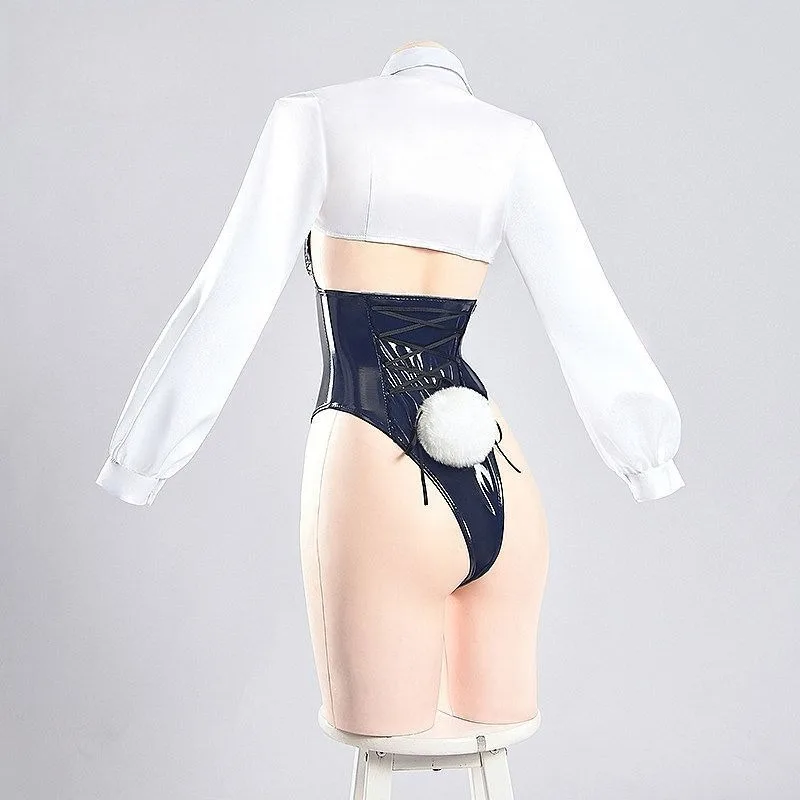 Ryuge Kisaki 토끼 소녀 코스프레 의상 가발 Cheongsam Jumpsuit 풀 세트 파티 유니폼 Hallowen Play Role Clothes 의류