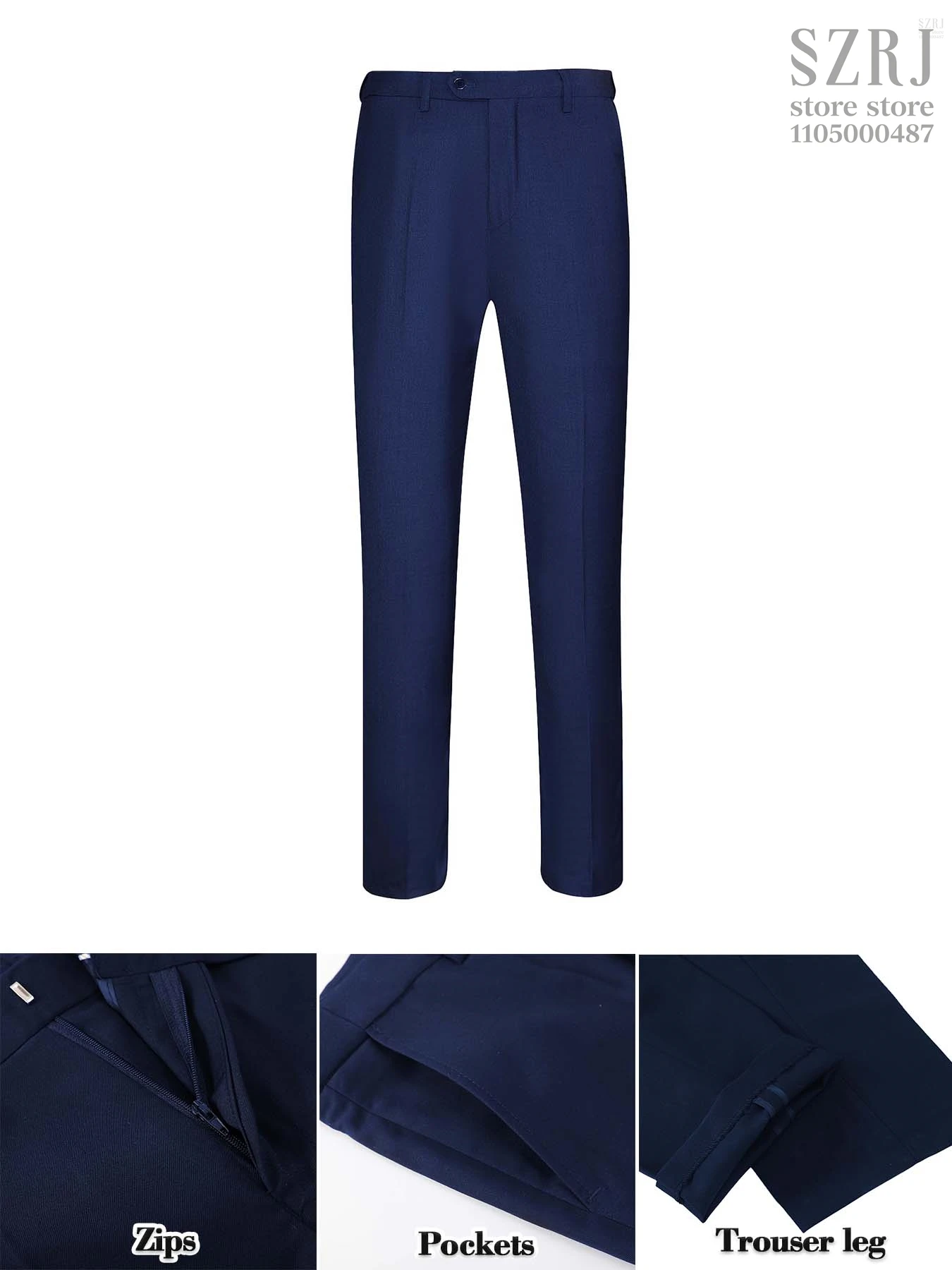 Terno masculino de 4 peças: jaqueta, calça, colete e gravata dourada. Elegante, conciso, multifuncional. Para negócios, banquetes, casamentos.