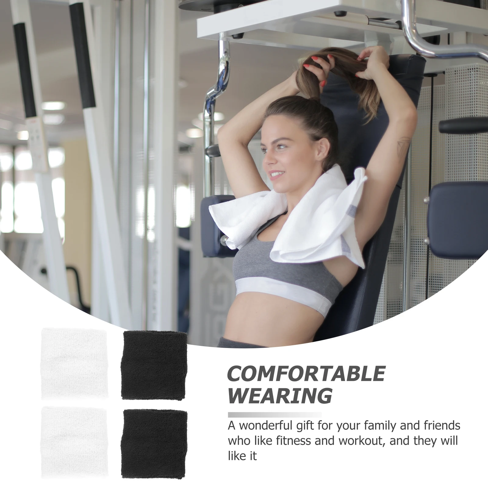

4pcs Breathable Towel Wrist Protectors Sweat-Absorbent Sports Wristbands Wrist Sleeves For Gym Fitness Running Volleyball
