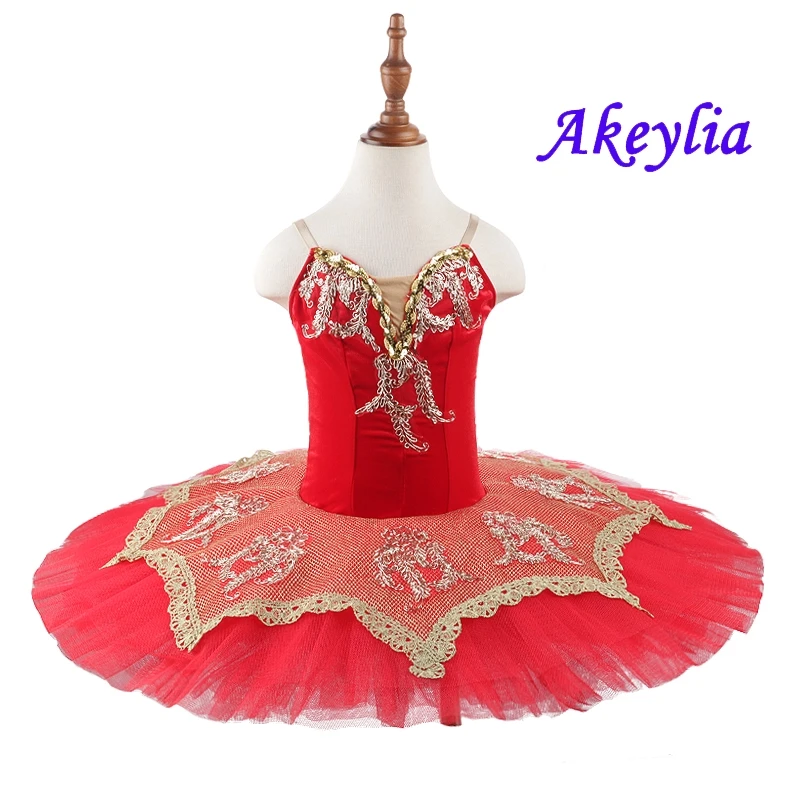 

Adult Red gold pre-Professional Tutu Costume Paquita Ballet Tutus Skirt Classical Ballerina Stage dance wear Costume Women 20010