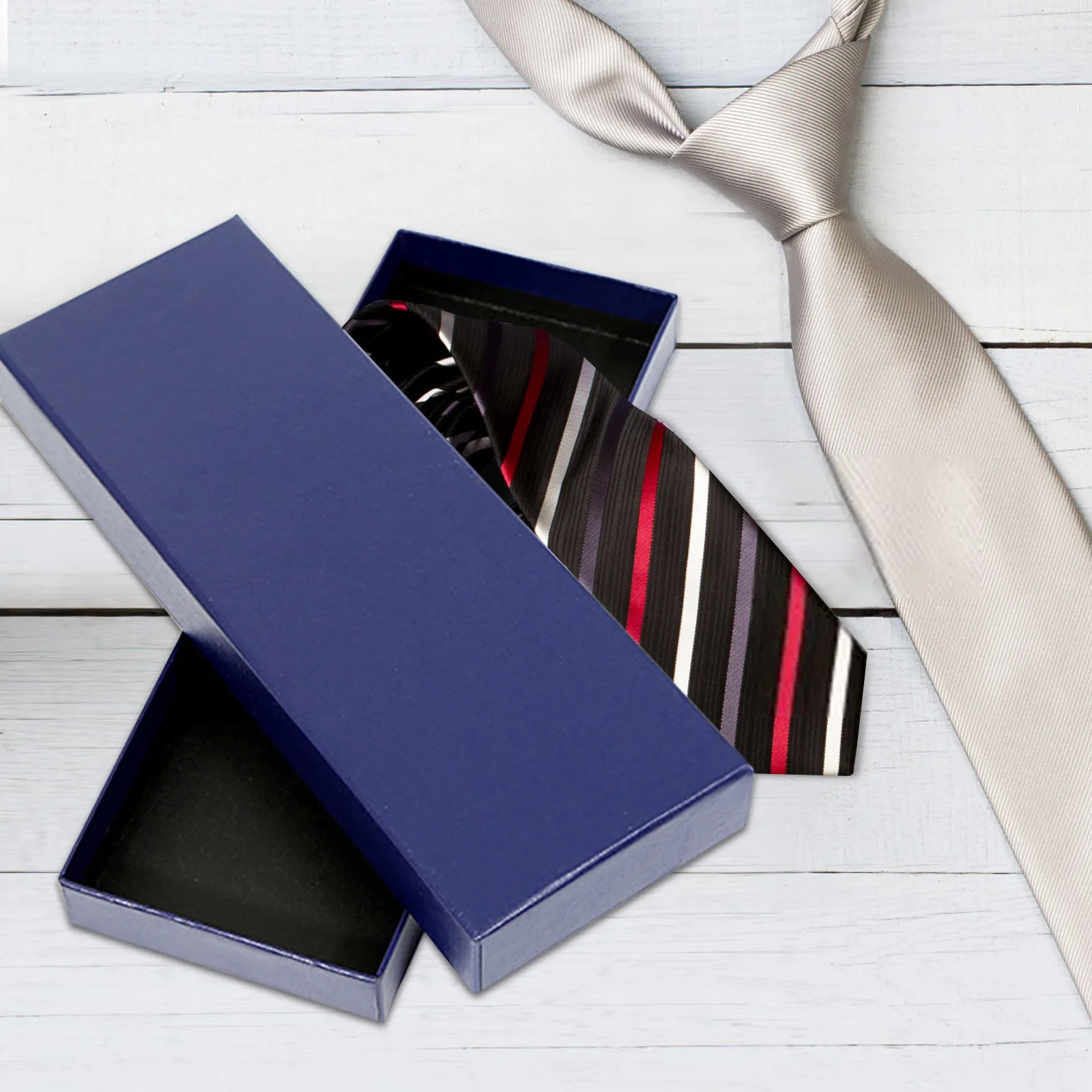 Gift Wrap Tie Boxes Men Tie Gift Box Men Women Sock Scarves Gift Boxes With Lids Cardboard Paper Gift Box For Birthday