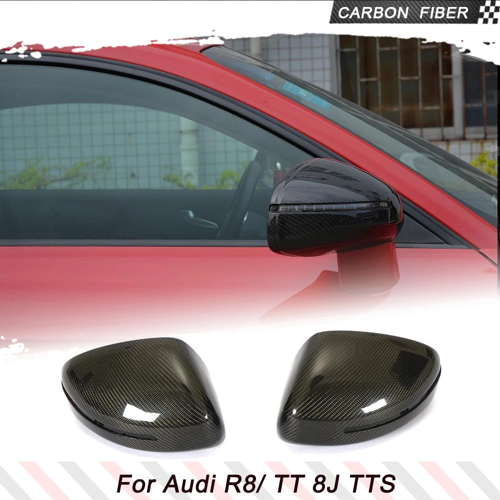 

For Audi TT TTS 8J 2008-2014 R8 2007-2011 No for GT Carbon Fiber Racing Rearview Mirror Cover Replacement Style Side Mirror Caps