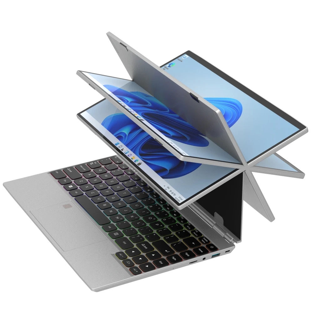 CRELANDER 4 w 1 Laptop 14 cali Ekran Dotykowy Celeron N95 16GB RAM Windows 11 Tablet PC Notebook Komputer Dla Studentów i Pracowników Biznesowych