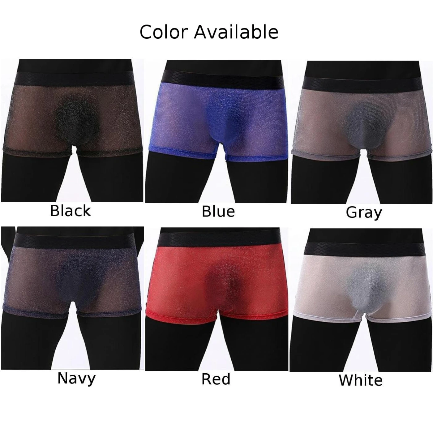 Slips Unterwäsche Pantie Herren Slips Herren Mesh Boxershorts Unterwäsche Durchsichtige Bulge Pouch Stretchy Shorts M 2XL