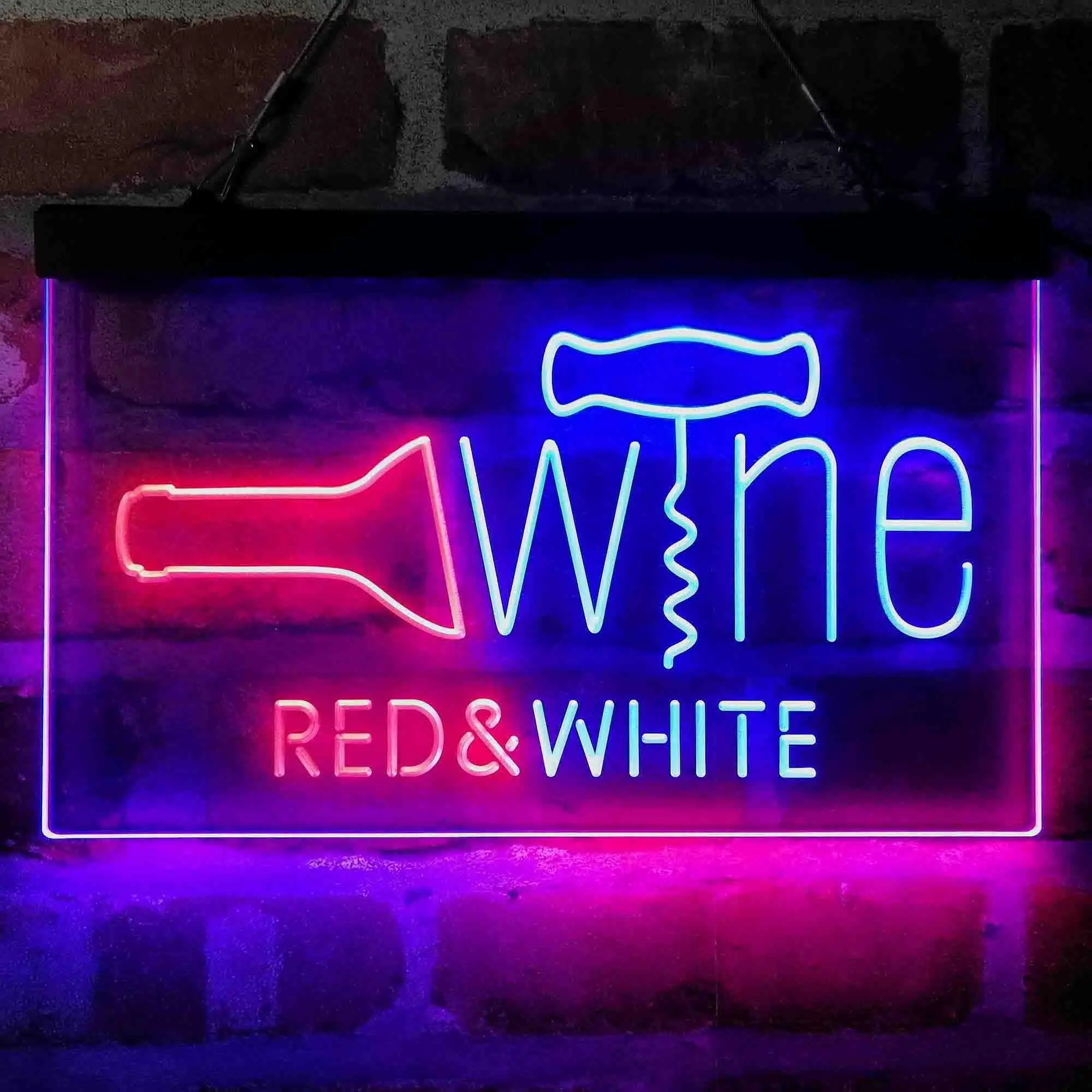 

Wine Opener. Red/White Wine Dual Color Led Neon Sign st6-i4077