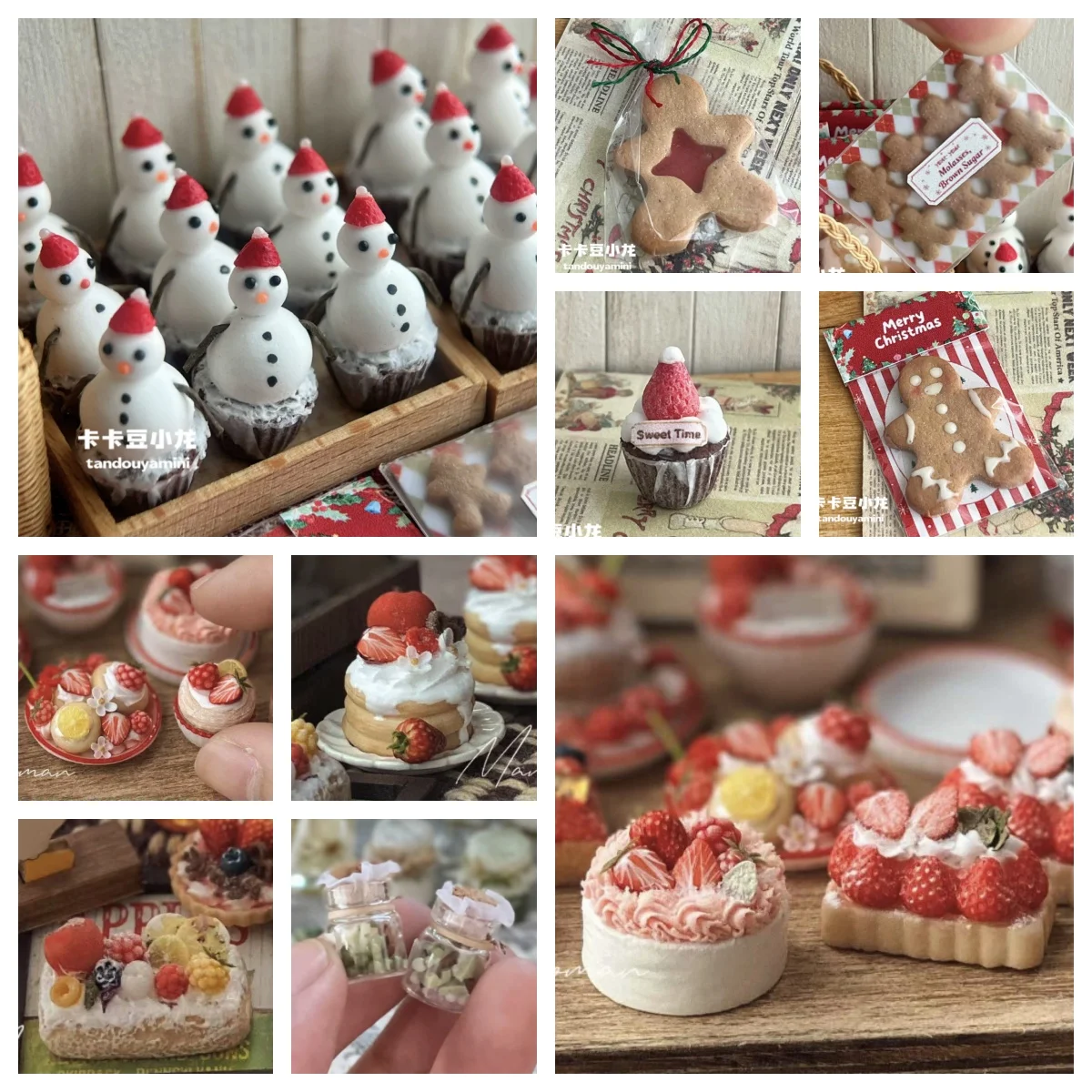 conjunto-de-comida-de-natal-em-miniatura-bolo-de-natal-realista-boneco-de-neve-copo-de-Arvore-copo-de-morango-com-creme-homem-biscoito-de-gengibre-acessorios-de-biscoito-estrela