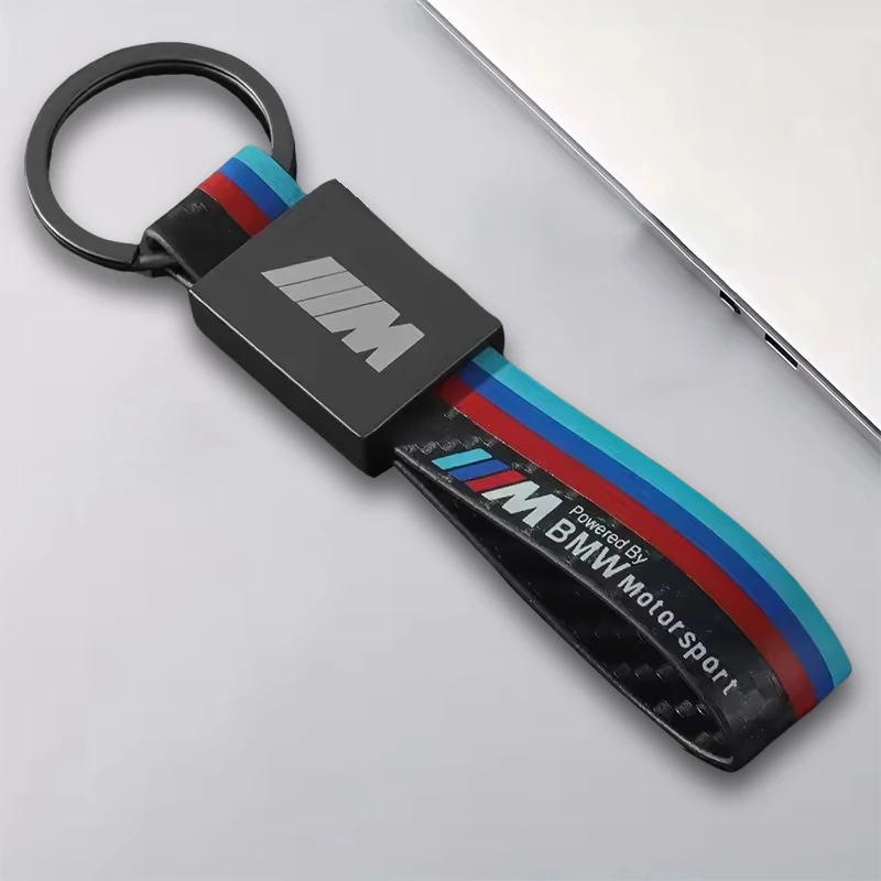 

For B-BMW E39 F30 F20 E60 E90 E46 G30 E87 E70 E53 X3 X5 X1 Car Accessories 2025 Man Women Leather Logo M Keychain Emblem Keyring