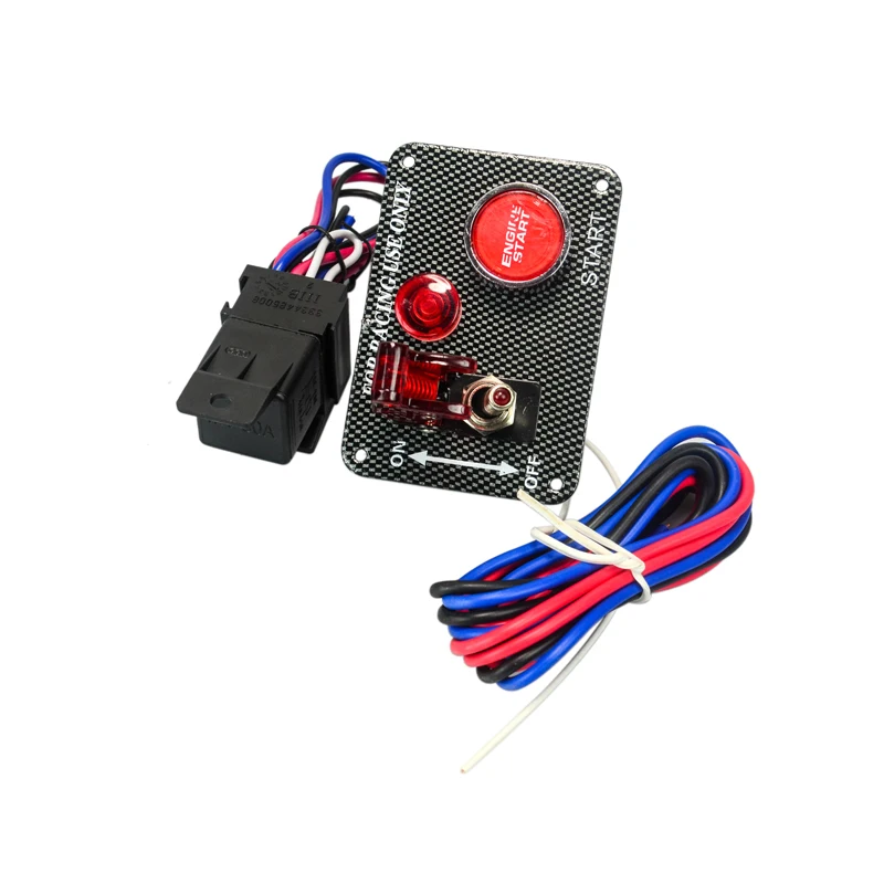 PQY - High quality Car 12V Switch Ignition Engine Panel Switching Start Push Racing Car Button 2 Toggle hot PQY-QT312