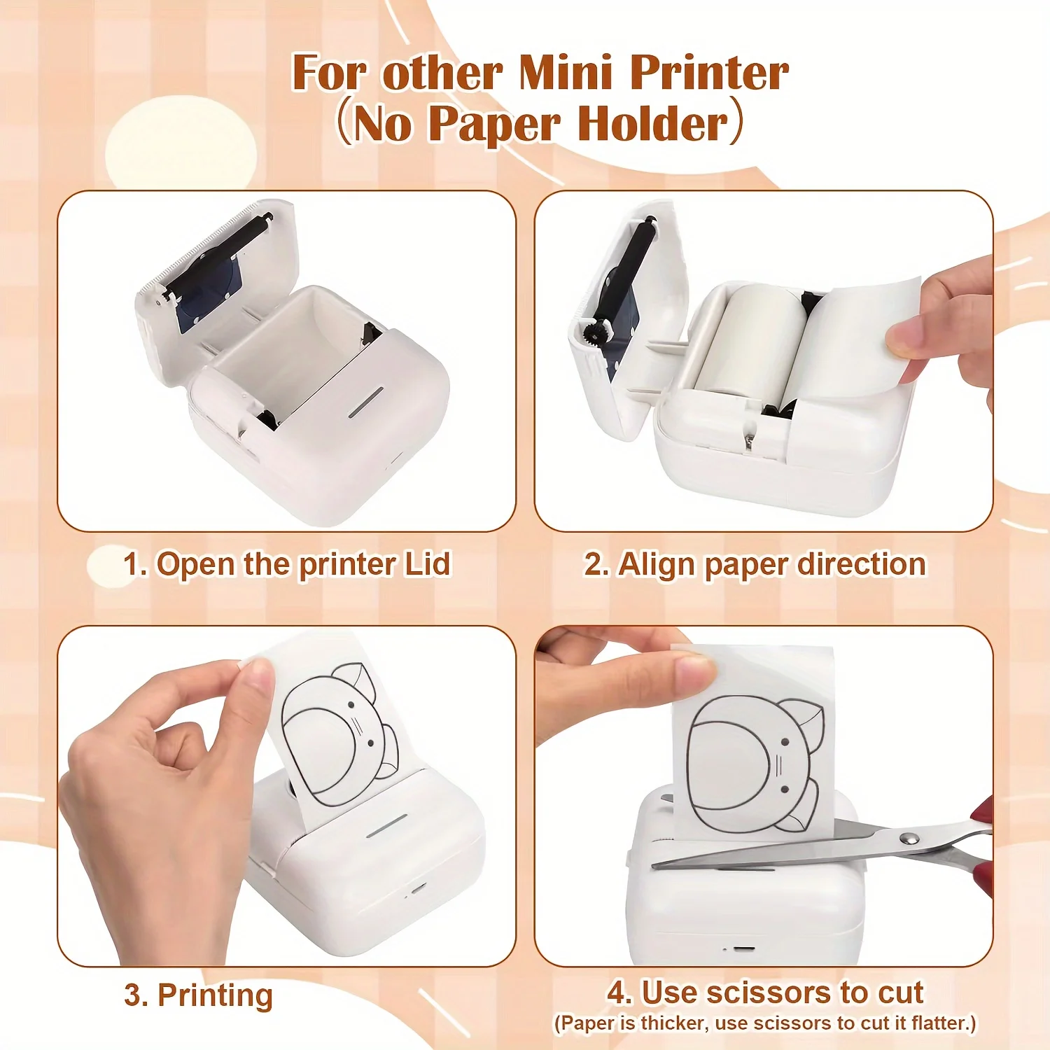 57*25 مللي متر ورق ملصقات حراري شفاف ذاتي اللصق لطابعة الجيب تسمية طباعة شفافة لملاحظات المجلات والمذكرات