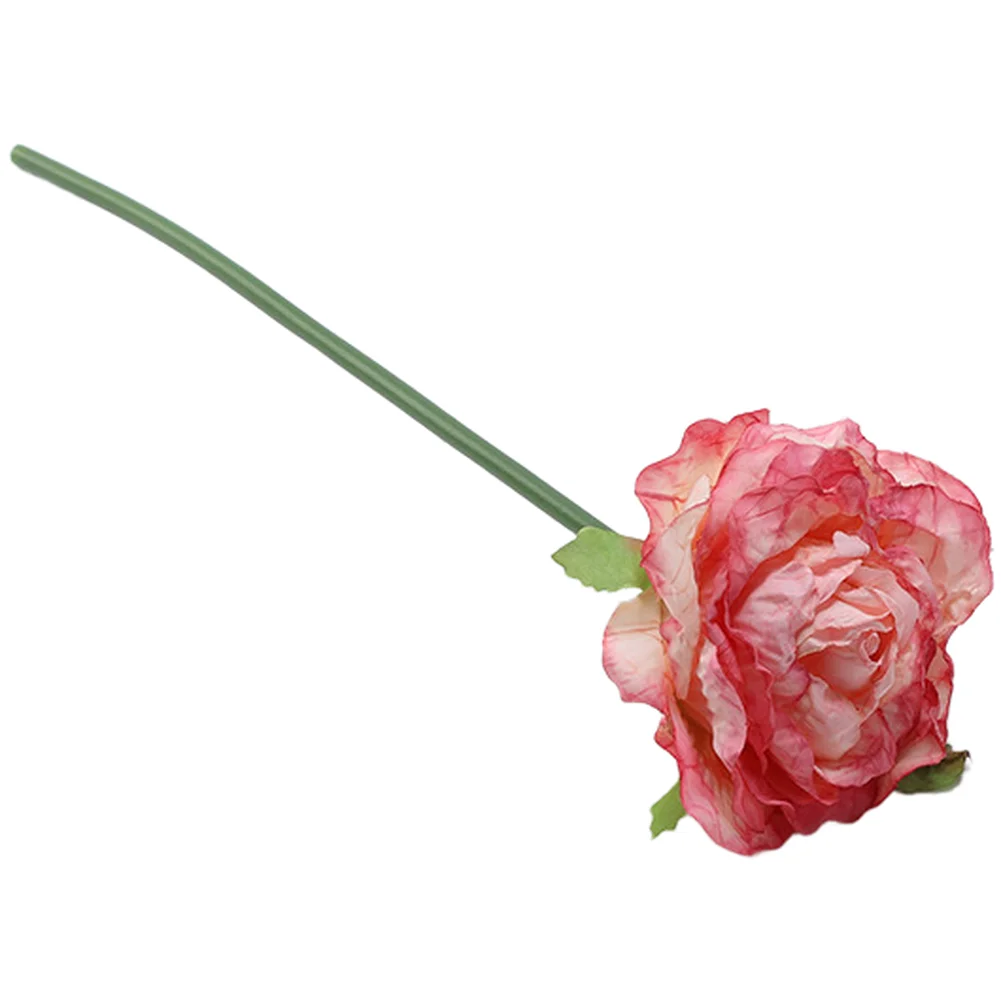 Lifelike Artificial Rose on Stem for Wedding Reception Home Interior Design Office Desk Decoration and Photo Props