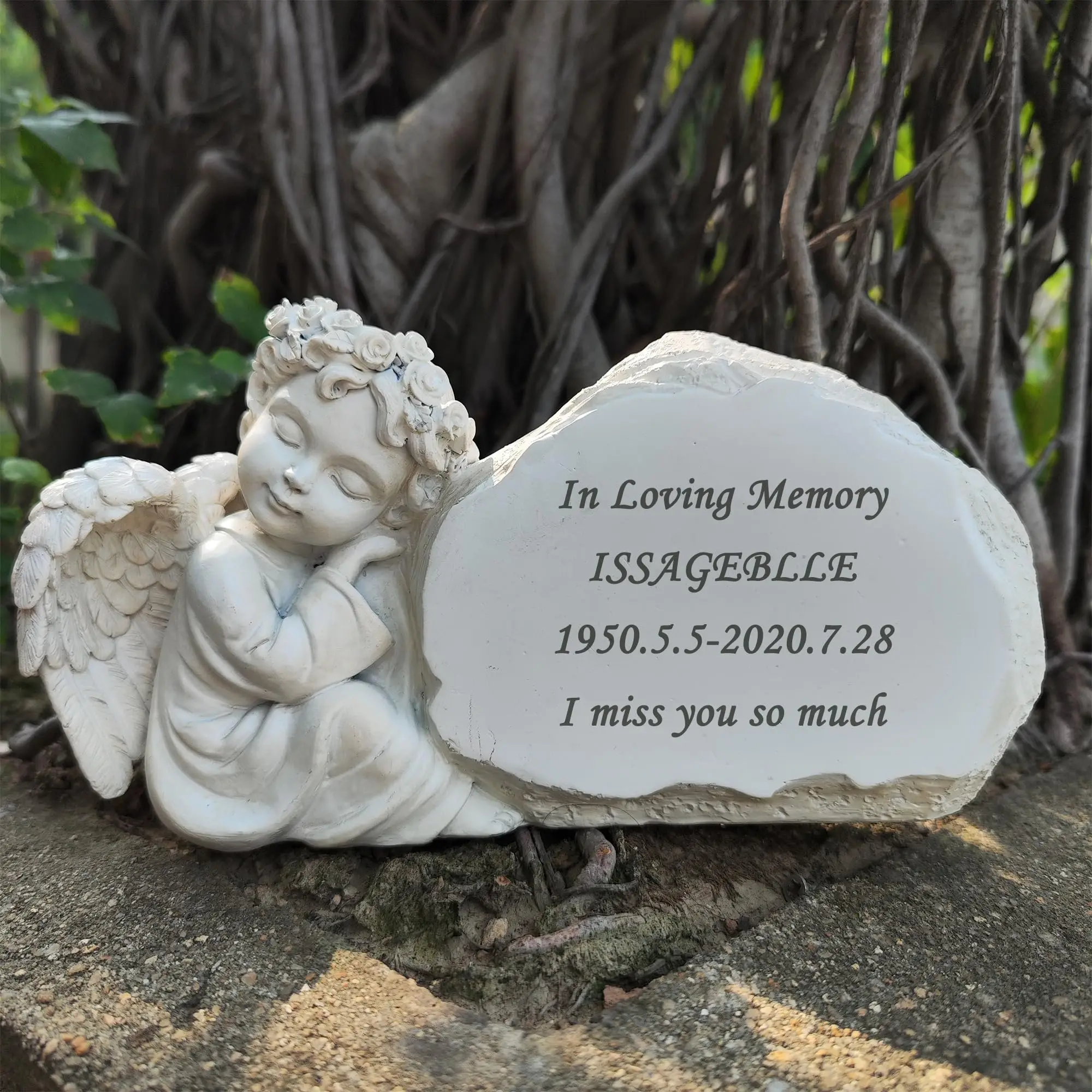 Memorial Garden Stones Engraved with Any Message - Personalized Remembrance Stones Grave Markers Memorial Plaques