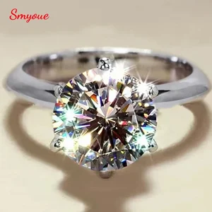 Smyoue GRA Bersertifikat 1-5CT Moissanite Cincin VVS1 Lab Berlian Solitaire Cincin untuk Wanita Pertunangan Janji Pernikahan Band Perhiasan 12 berlian kuning penjualan terbaik - №