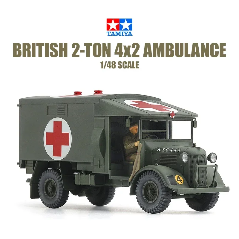 1/48 modelo de montagem TAMIYA 32605 UK 2 Ton 4x2 Kit de modelo em escala de ambulância