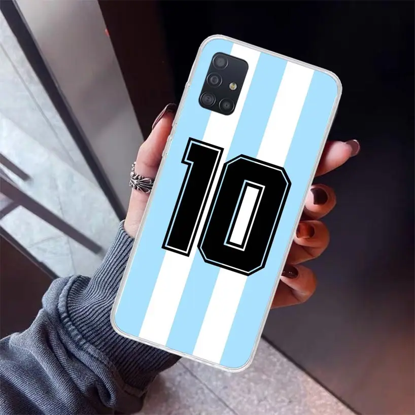 FootBall SuperStar numero C 7 10 custodia per telefono per Samsung Galaxy A51 A50S A41 A40 A31 A30S A21S A20S A10S A20E A71 A70 A6 A7 A8 A9