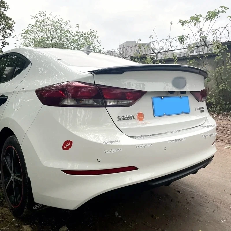 

For Hyundai Elantra 2016 2017 2018 Spoiler ABS Plastic Primer Color Rear Trunk Lip Spoiler Body Kit Accessories