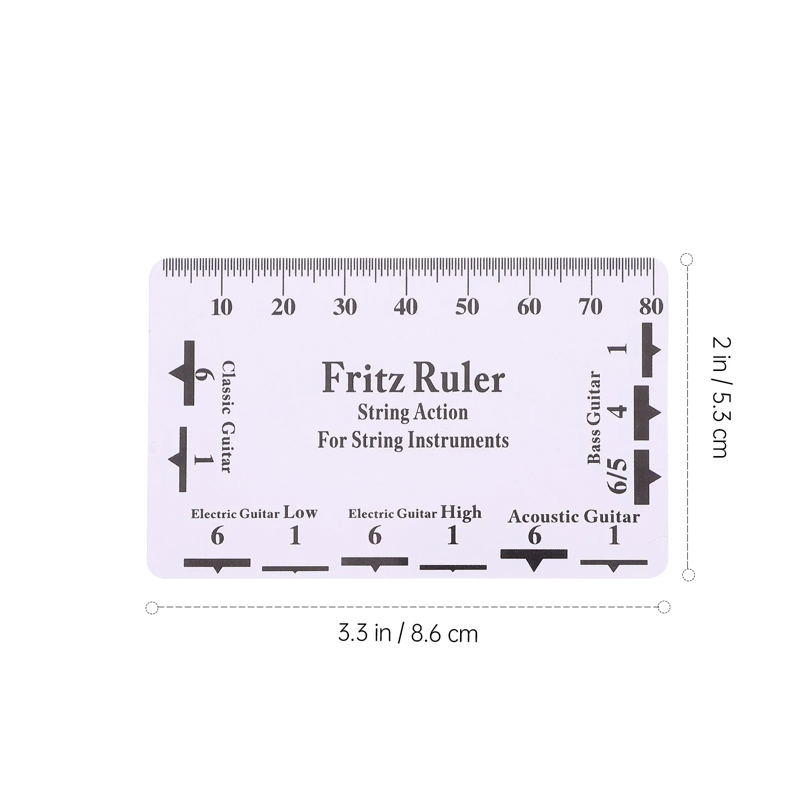 Guitar Neck Measurement Ruler Set 3 Piece String Height Gauge Assorted Colors Professional Repair Tools