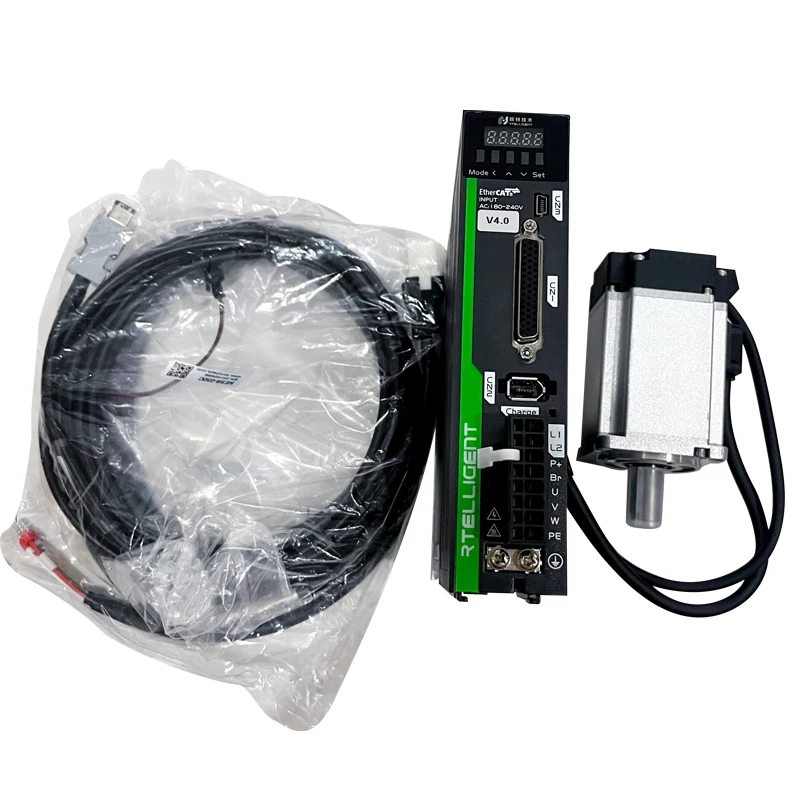 Imagem -02 - Multi Codificador Multi Óptico Kit de Driver Servo Cat Ethernet 200w 400w 750w 1000w 17bit 23bit 3000rpm Pares Pole Servo Motor ac