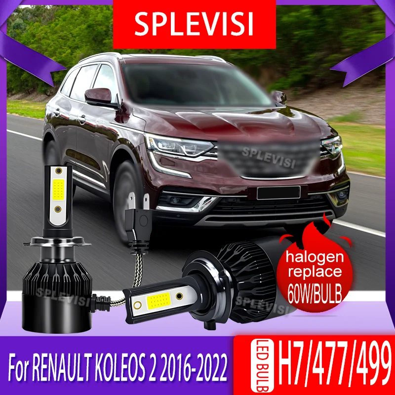 

Black aluminium Built-in Fan Car Light LED Headlamp Low Beam Bulbs For RENAULT KOLEOS 2 2016 2017 2018 2019 2020 2021 2022
