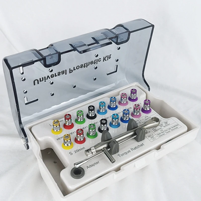 Kit per impianti, strumento per cacciavite con chiave dinamometrica protesi, chiave dinamometrica manuale, fissaggio/rimozione del restauro degli impianti