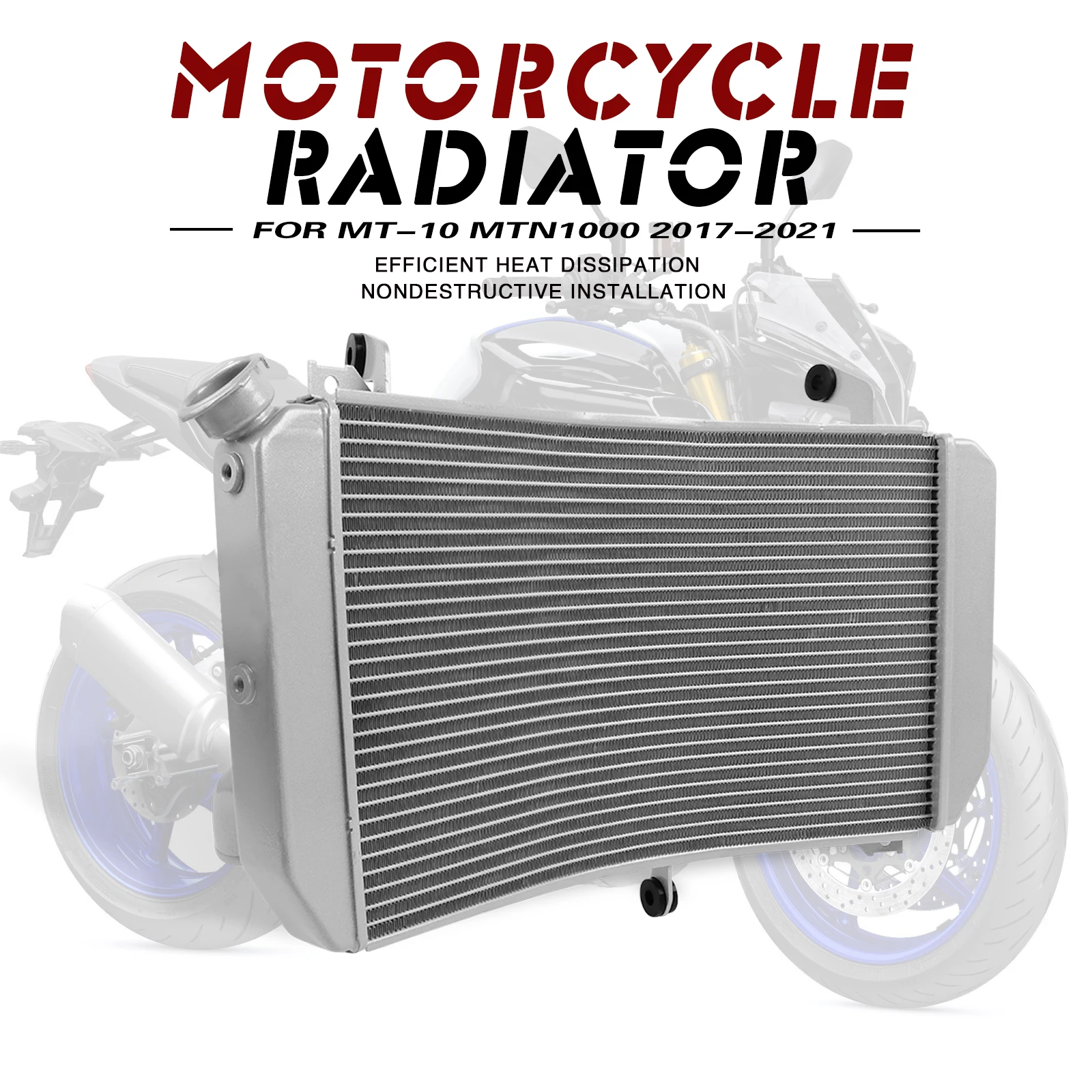 For YAMAHA FZ-10 2017 MT-10 2018-2026 MT10 SP 2022-2026 Motorcycle Engine Radiator Replace Aluminum Cooling Cooler Accessories