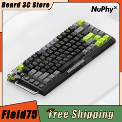 NuPhy Field75 Mechanical Keyboard Three Mode Hotswap Bluetooth Wireless Gaming Keyboard RGB Backlit Custom Pc Gamer Accessories