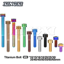 Xingxi-Boulon en titane Ti pour tige de dégager de vélo de route et VTT, vis de stigma, frein de casque, M6X10, 15mm, 18mm, 20mm, 25mm, 30mm, 35mm, 40mm, 45mm, 50mm, 55mm, 60mm, 65mm