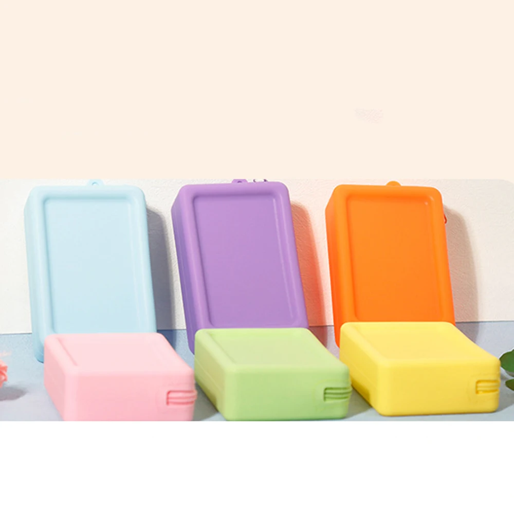 Silicone Organizer Cosmetic Bag Vintage Waterproof Smooth Zipper Earphone Holder Macaron Color Wallet Coin Purse Portable Pouch