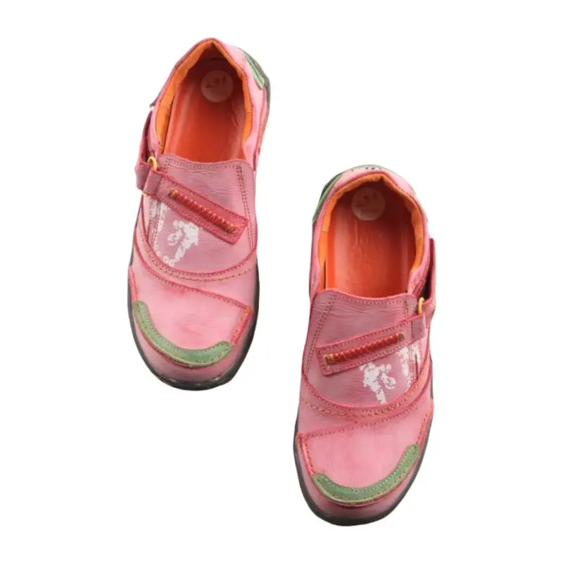 TMA EYES Женская кожаная повседневная обувь со вставками, весенне-осенняя коллекция, удобная обувь