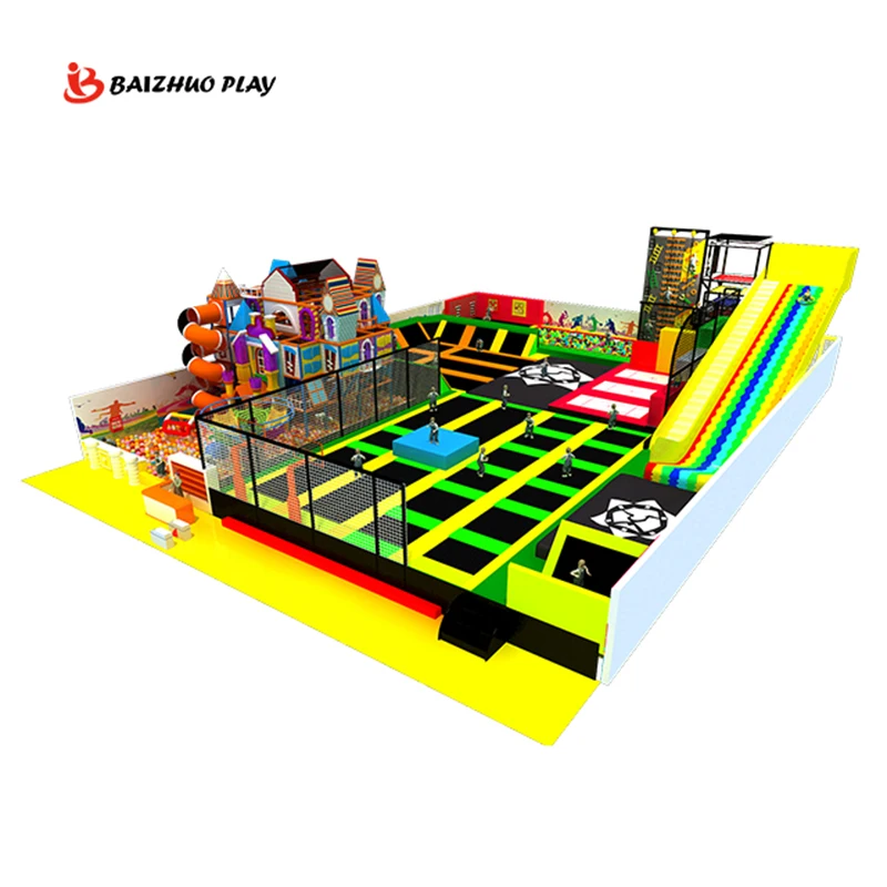 Customized Colors And Sizes Amusement Playground Trampoline Park Jumping Bed For Adults And Children Affordable Equipments