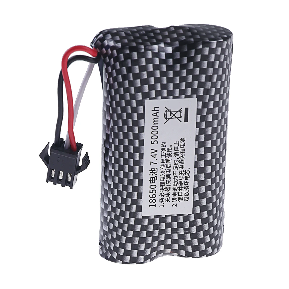 7.4V 5000mah Battery Charger MN82 Remote Control Car Battery MN128 MN78 LC79 for Watch Gesture Sensing Twisted RC stunt car SM3p